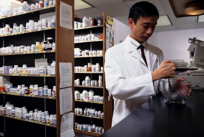 Man working in pharmacy