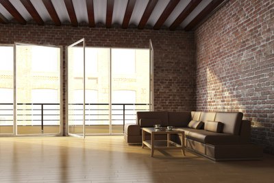 Loft with exposed brick
