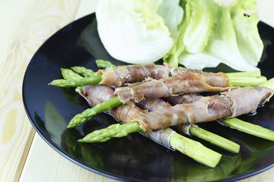 Asparagus wrapped with prosciutto