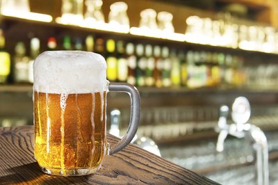 Filled beer glass