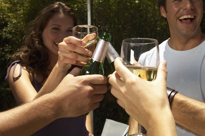 friends toasting with drinks
