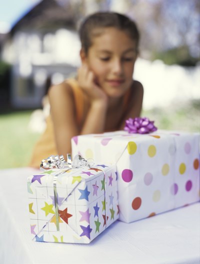 Girl at birthday party