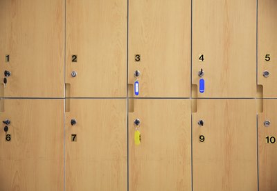 Wooden storage lockers