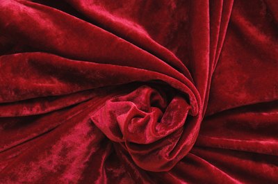 Red velvet fabric.