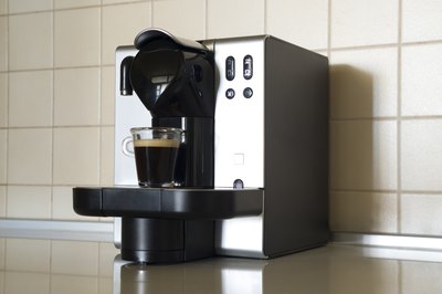 Espresso machine on a kitchen counter.
