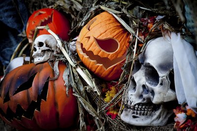 Haunted house decorations.