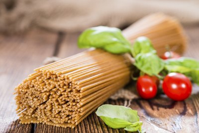 Whole wheat spaghetti noodles.