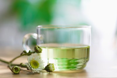 Glass of green tea.
