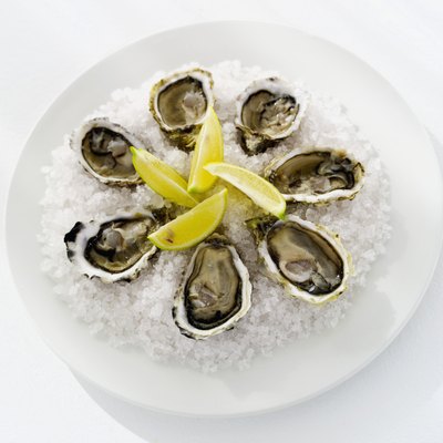 Shucked Oysters on Ice