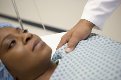 Woman going into surgery