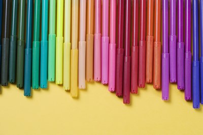 Colorants in permanent markers are usually pigments, rather than dyes, because they fade less easily and do not bleed through paper.