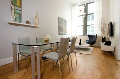 Modern interior with wood flooring