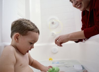 Baby in bath