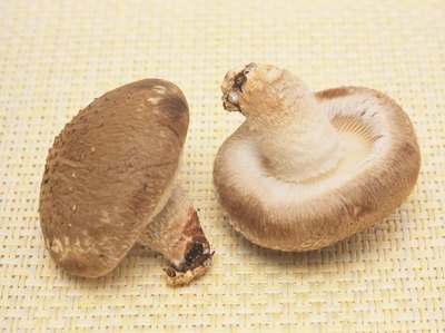 White mushrooms.