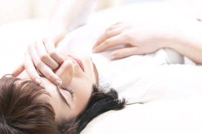Lying in bed with shoulder pains