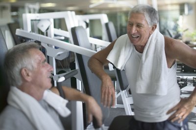 Testosterone helps develop the muscles.
