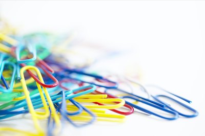 colorful paperclips