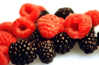 Blackberries and raspberries are low-potassium foods