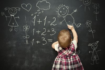 Encourage the baby genius with walls that invite scribbling.