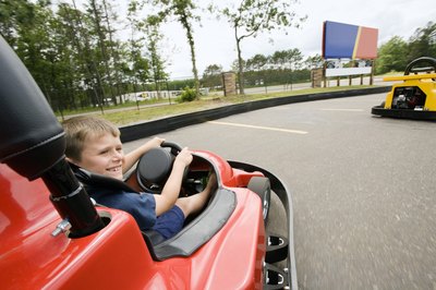 Boy in go cart