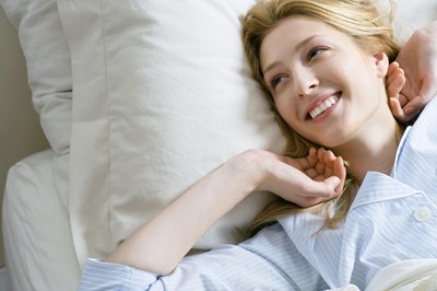 Woman waking up
