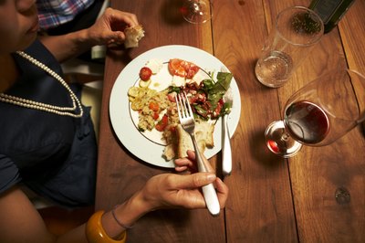 Dry red wine pairs well with food.