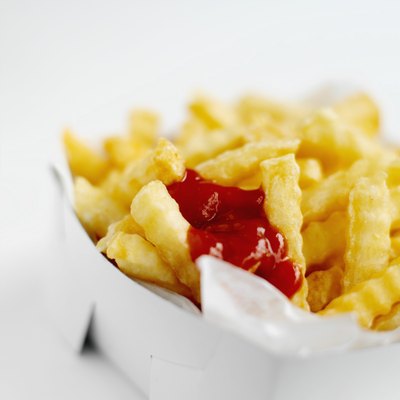 French fries and ketchup.