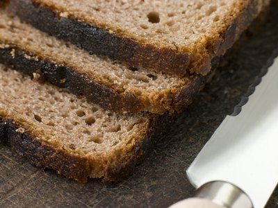 Thinly sliced rye bread