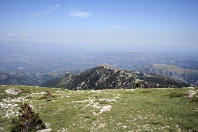Vista from mountain top in Greece
