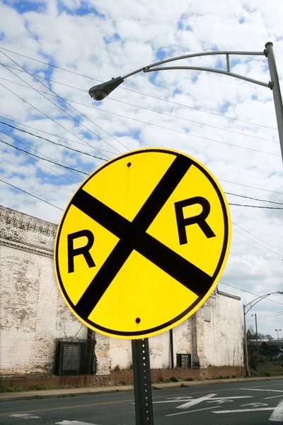 Round street sign
