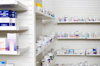Shelves of pharmacy