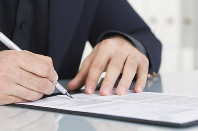 A company may have an account holder sign an agreement.