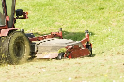 Close-up of the rear of a lawn tractor