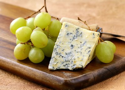 blue cheese and grapes