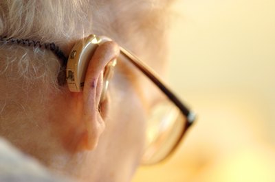 Man with a hearing aid