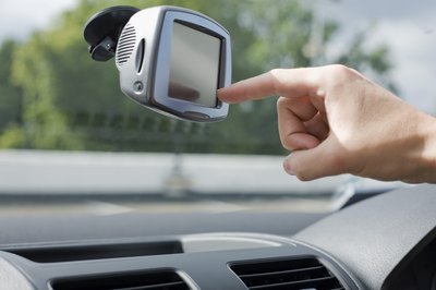 woman using GPS