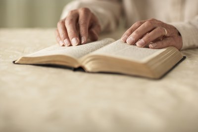 Senior woman reading book