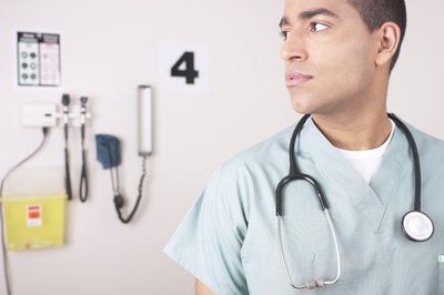 Doctor in emergency room.