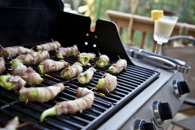 Gas grill.