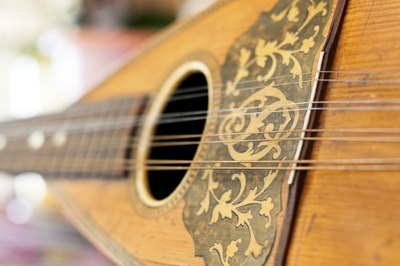 Close-up of a lute