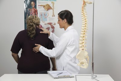Examination of the spine.