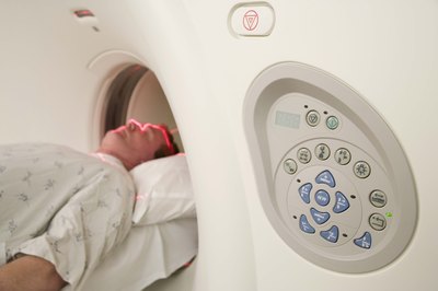 Man in MRI machine