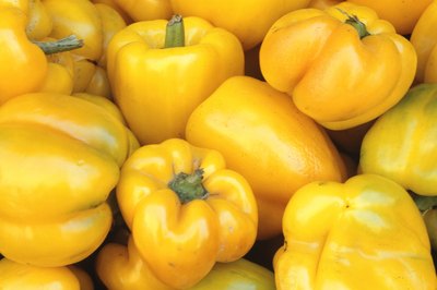 Yellow bell peppers.