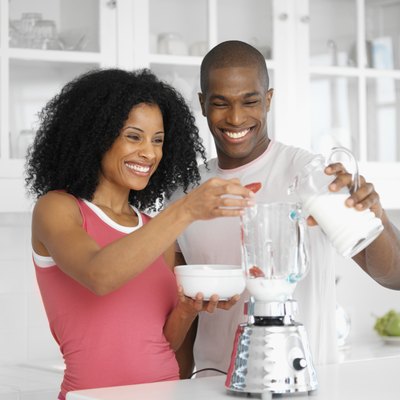 Make a soft puppy food by combining 2 cups of high-quality puppy food with 12.5 ounces of liquid puppy milk replacer. P