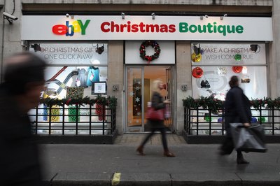 ebay Christmas boutique in London, England