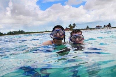 Couple snorkeling in Florida waters