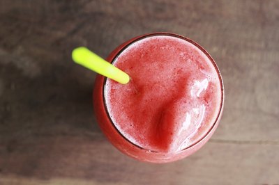 Close-up of a red slushy drink