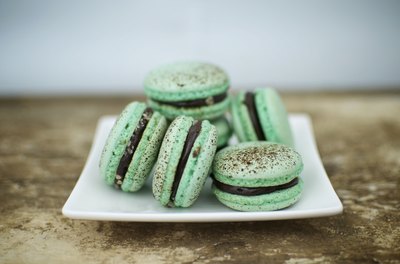Pastel green cookies.