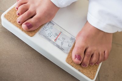 Feet on a scale