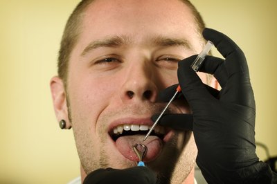 Piercings should always be done with a needle.
